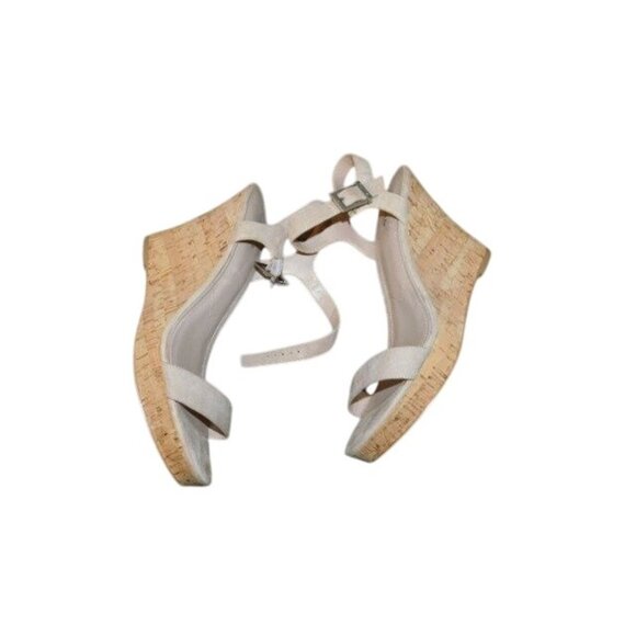 Charles by Charles David Size 9.5M Cork Covered Platform Strappy Wedge Heels NEW - Picture 2 of 4